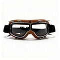 Trendy punk glasses retro leather binding