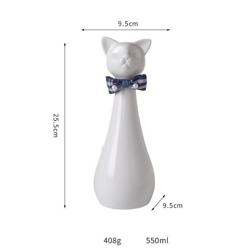 Pet Urn Ceramic Kitten Urn Commemorative Jar Pet Cat Urn Pet Cremation Jar Pet Aftercare Funeral Supplies