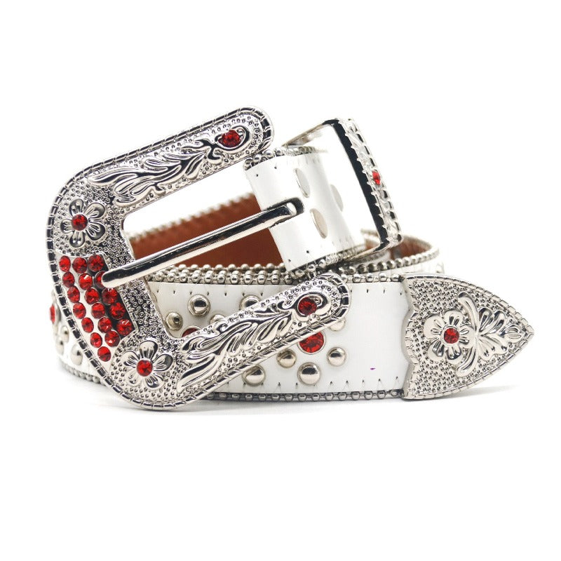 Hip-hop punk rhinestone belt punk style