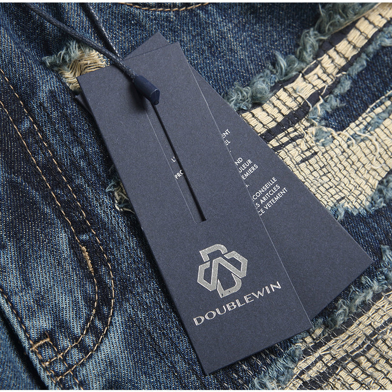 Mens Fashion Jeans damaged #027 Pure cotton high quality