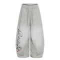 American-style streetwear harem pants Fleece-lined and thickened Gradient Fade Hem Casual Trousers