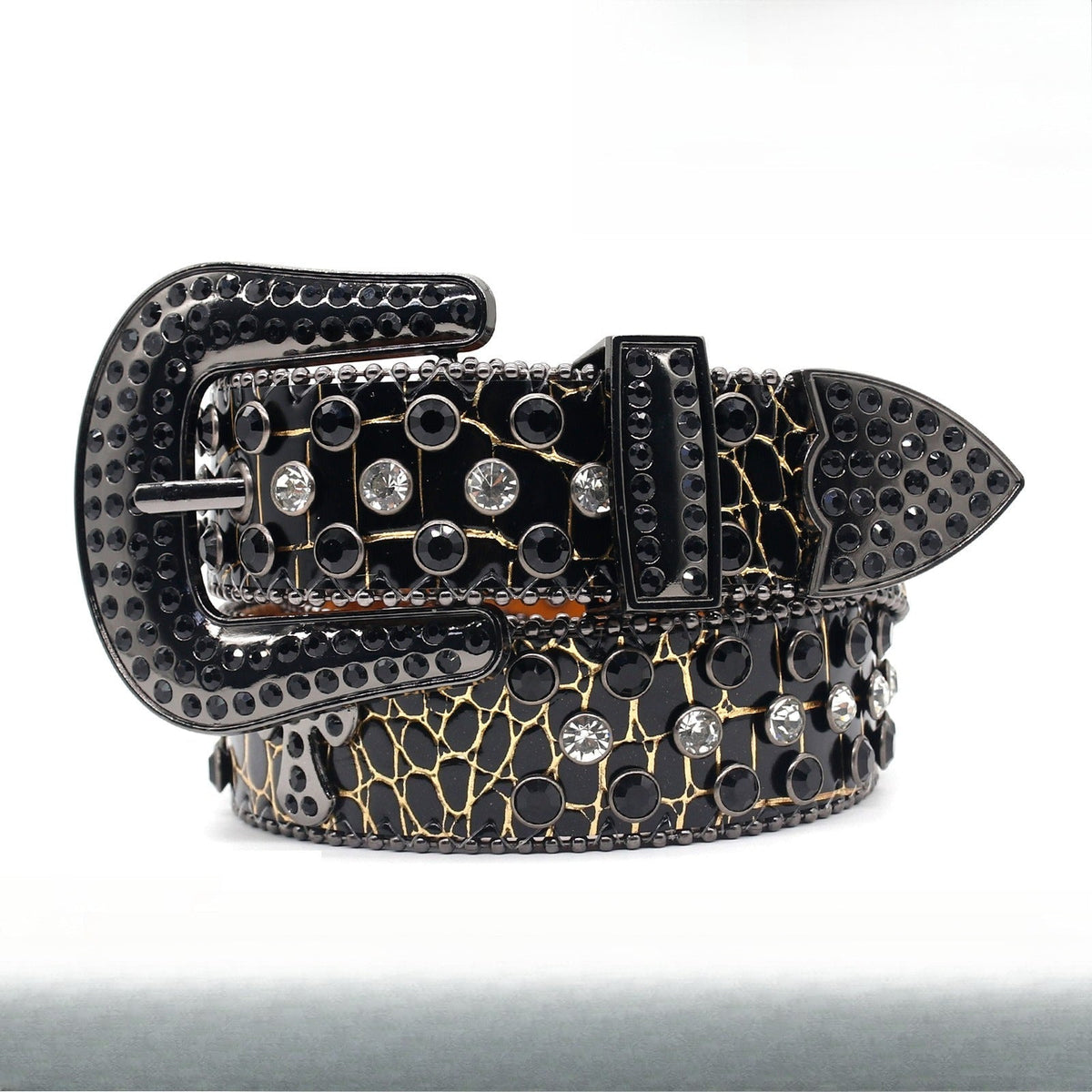 Hip-hop punk rhinestone belt cross accessories