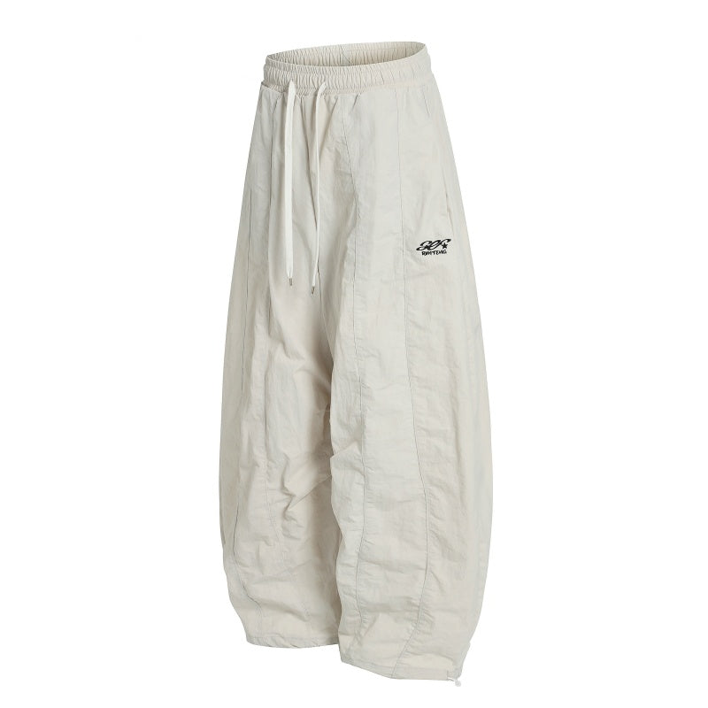 American-style streetwear harem pants Subtle Mini Logo Multi Solid Color Option