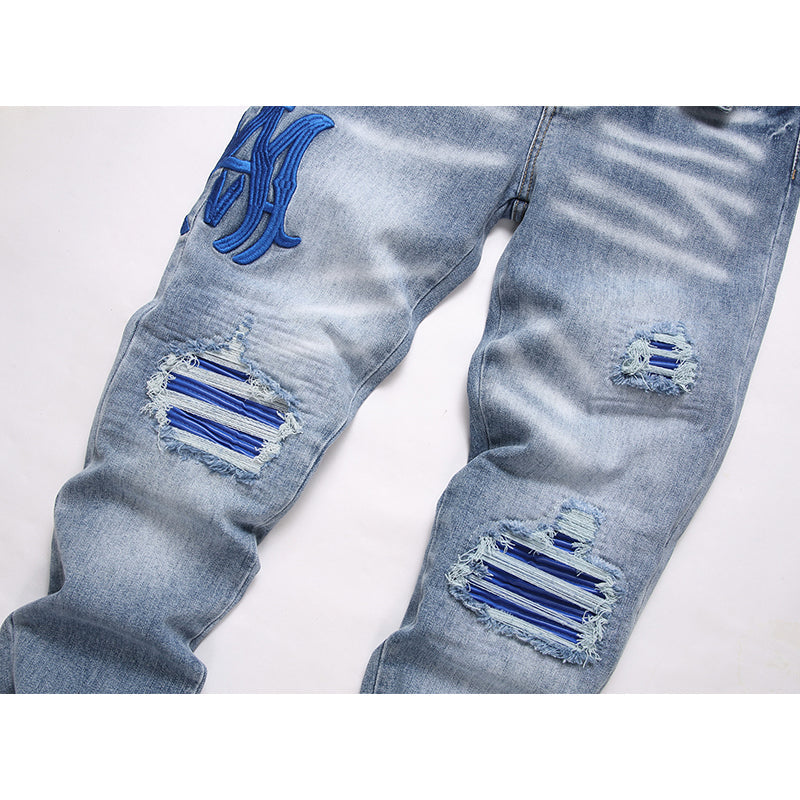 AMIRI Jeans High-quality distressed pure cotton