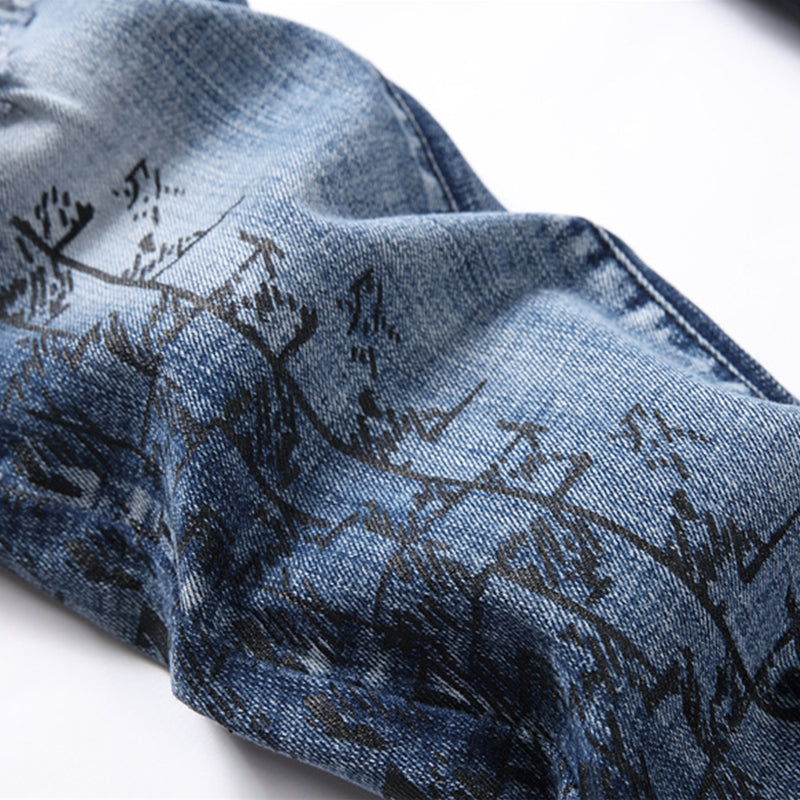 Mens Fashion Jeans Blue and black color scheme 3538# Pure cotton high quality