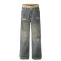 American-style streetwear harem pants Oversized Relaxed Fit Destroyed Denim Pants