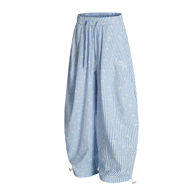 American-style streetwear harem pants Airy Textured Weave Loose Draped Street Cut