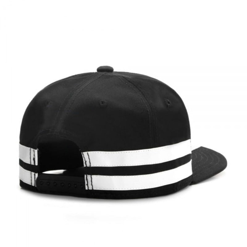 Trendy flat brimmed snapback hatstres slick cap summer