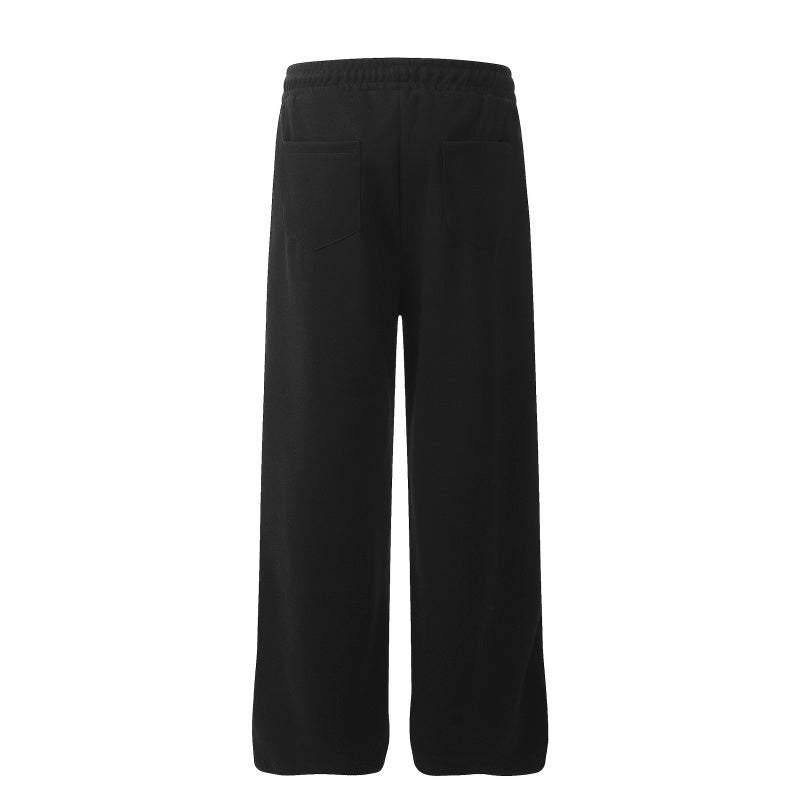 American-style streetwear harem pants Side stripe with lace trim detail