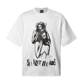 Saint Michael T Shirts Monochrome Saint Tears Crown Figure Dark Aesthetic Art