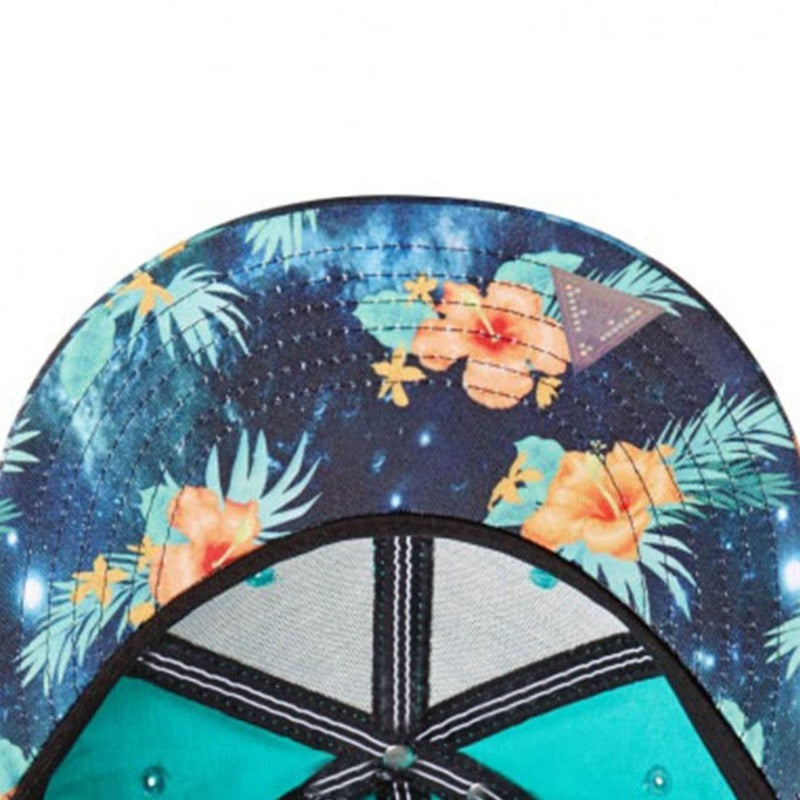 Trendy flat brimmed snapback hatscartoon hands