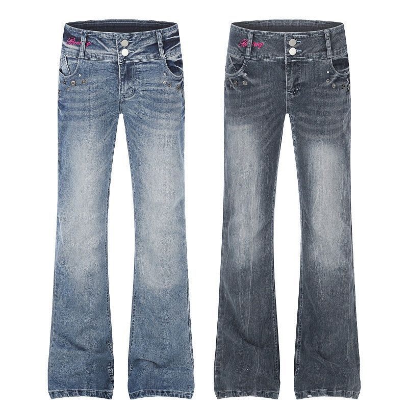 American-style streetwear harem pants Crinkle Fade Detail Vintage Distressed Weave