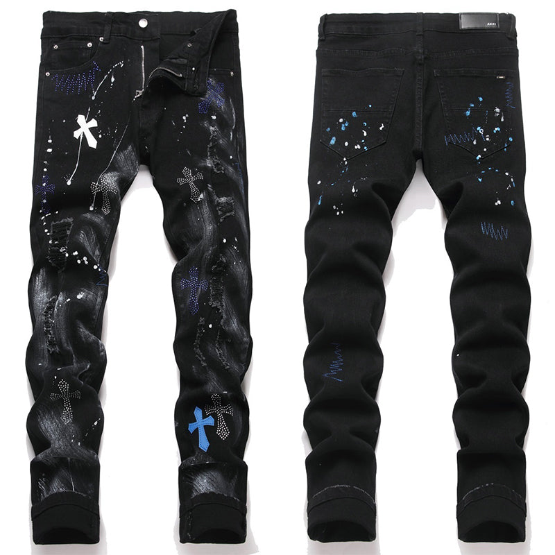 AMIRI Jeans High-quality distressed pure cotton
