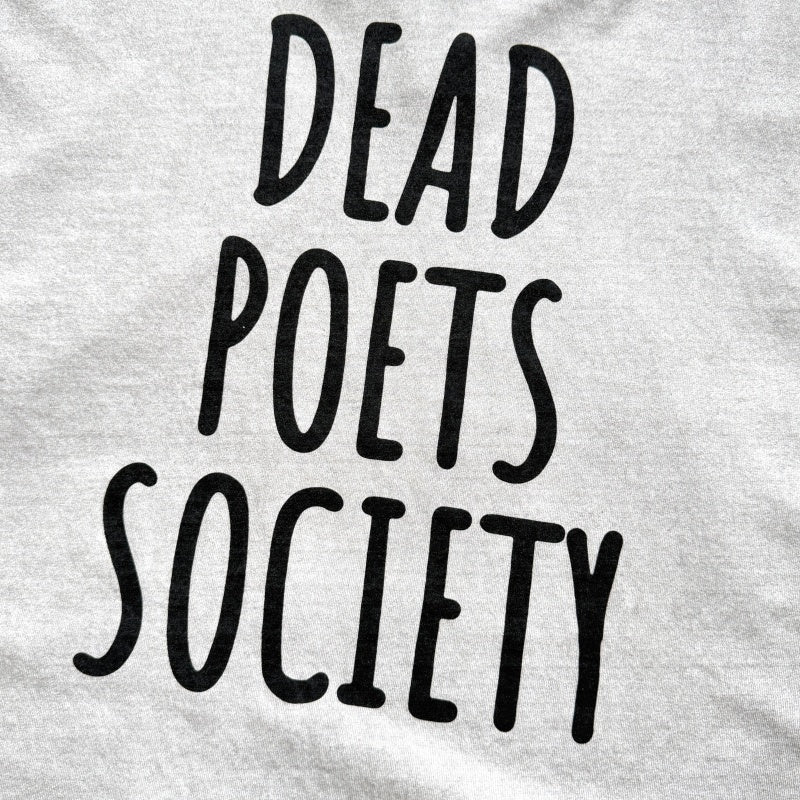 Unisex Vintage T Shirts *Dead Poets Society* Limited Collaboration: Heaven-and-Earth stitching (single-needle), special enzyme-milled vintage wash, and direct-to-garment white ink printing.