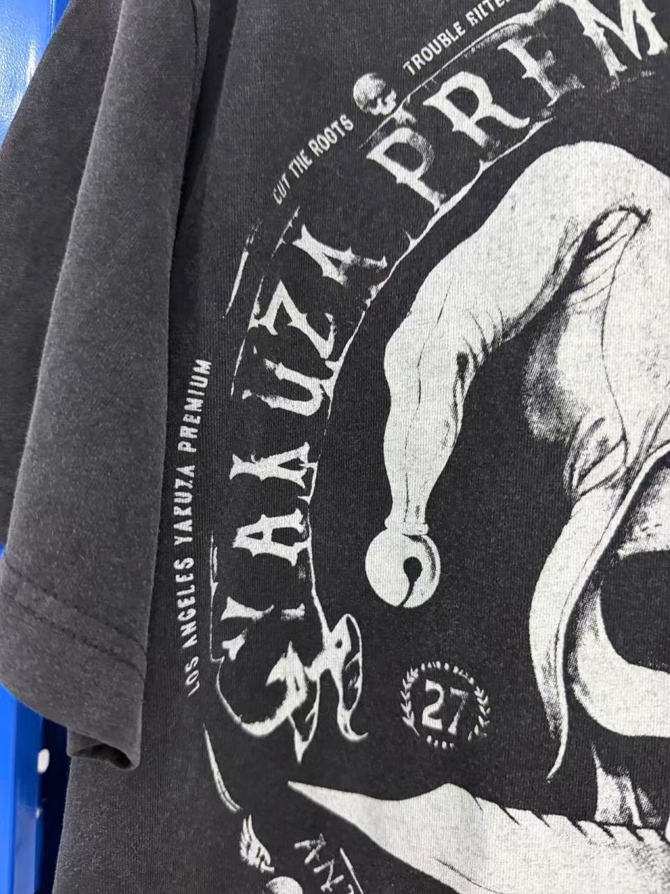 Vintage style washed summer wear T shirt Skull Clown 260G pure cotton high-quality streetwear