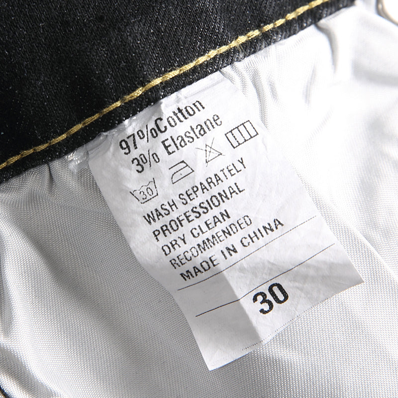 Mens Fashion Jeans Black and gray color blocking 5706# Pure cotton high quality