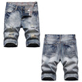 Denim shorts High-quality trendy casual pure cotton Non-stretch plus-size men's clothing
