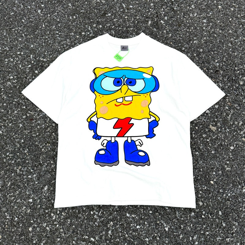 Unisex Vintage T Shirts CSF SpongeBob â€?American vintage / West Coast hip-hop style fit. Features white-ink direct printing and a heavyweight, distressed wash finish. High-street short-sleeve tee with an unbeatable feel and texture.