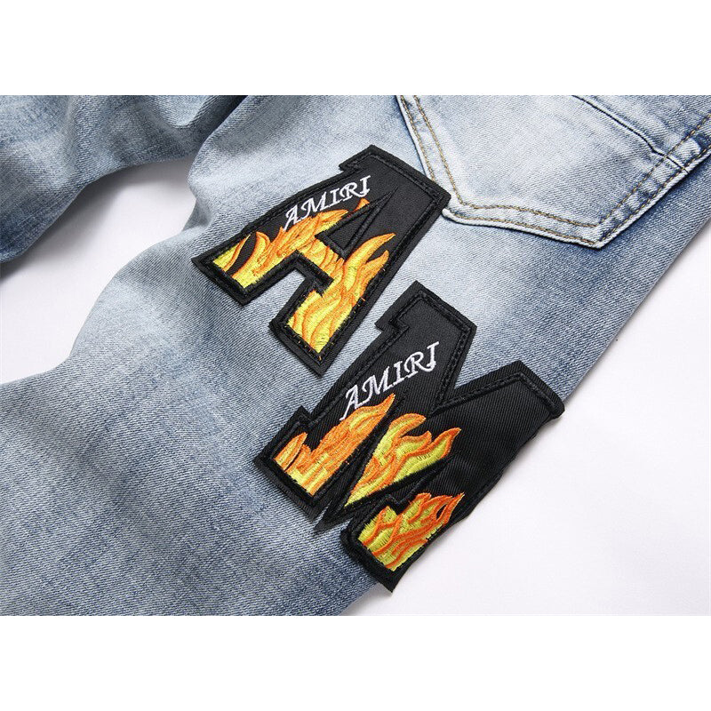AMIRI Jeans High-quality distressed pure cotton