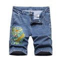 Denim shorts High-quality trendy casual pure cotton Non-stretch plus-size men's clothing