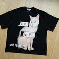 Unisex vintage T-shirt Cat print