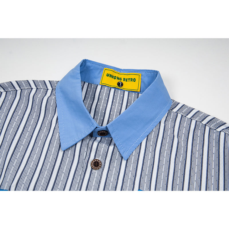 Unisex vintage T-shirt Polo shirt with a stand-up collar