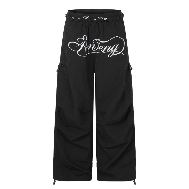 American-style streetwear harem pants Drawstring Hem Loose Cargo Apparel