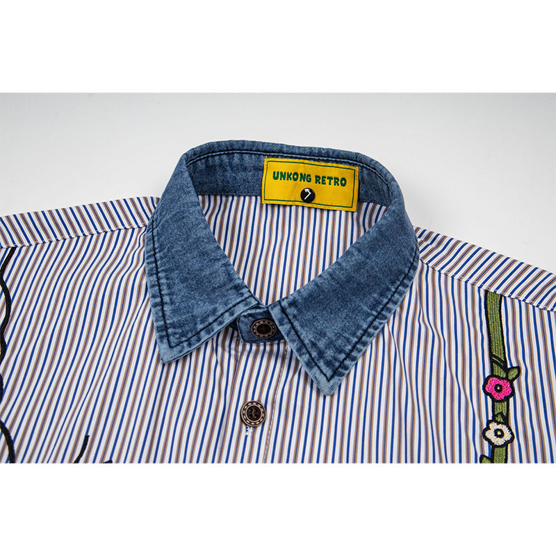 Unisex vintage T-shirt Polo shirt with a stand-up collar