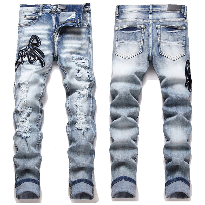 AMIRI Jeans High-quality distressed pure cotton