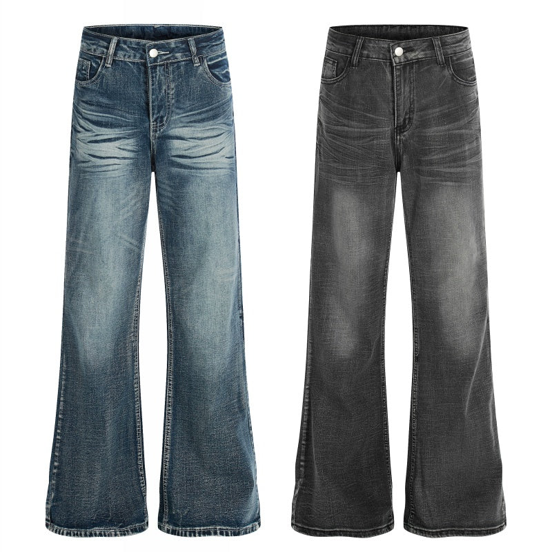 American-style streetwear harem pants Two Color Distressed Classic Outfit