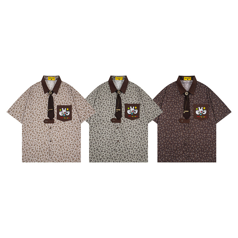 Unisex vintage T-shirt Polo shirt with a stand-up collar
