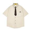 Unisex vintage T-shirt Polo shirt with a stand-up collar