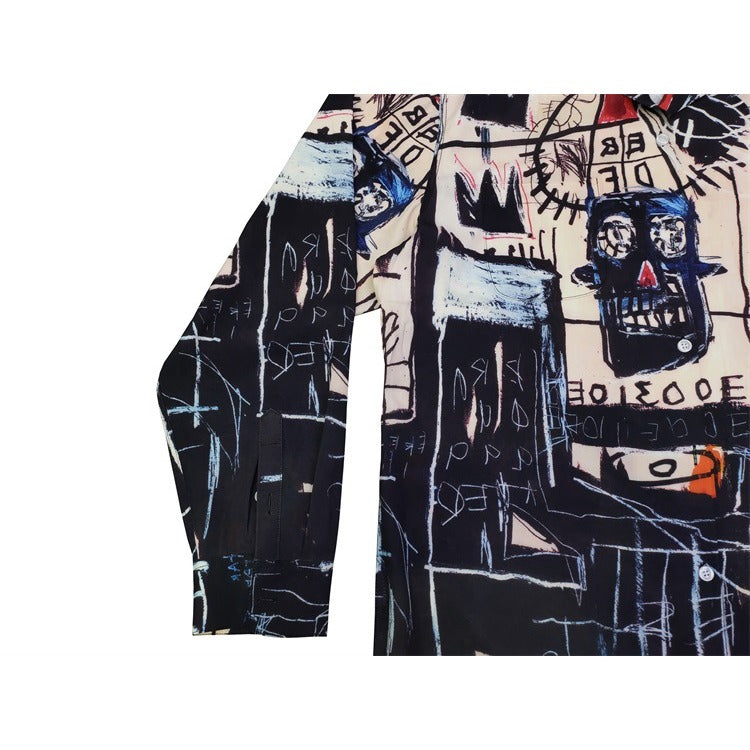 GUILTYPARTIES TIGER Long sleeved shirt Heaven Tokyo Basquiat joint long-sleeved shirt men and women