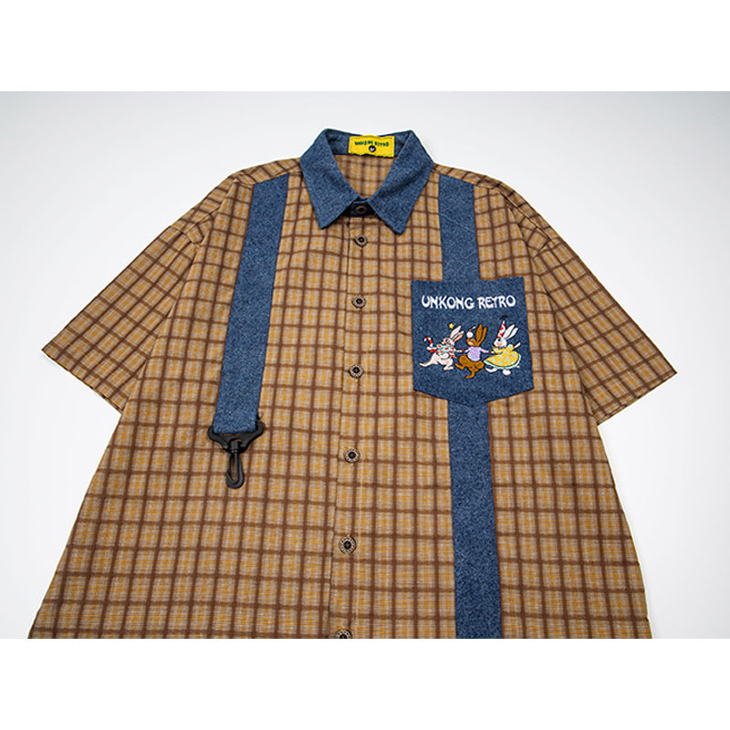 Unisex vintage T-shirt Polo shirt with a stand-up collar