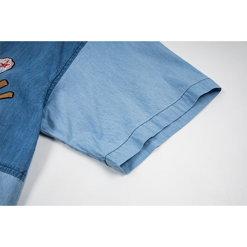 Unisex vintage T-shirt Polo shirt with a stand-up collar