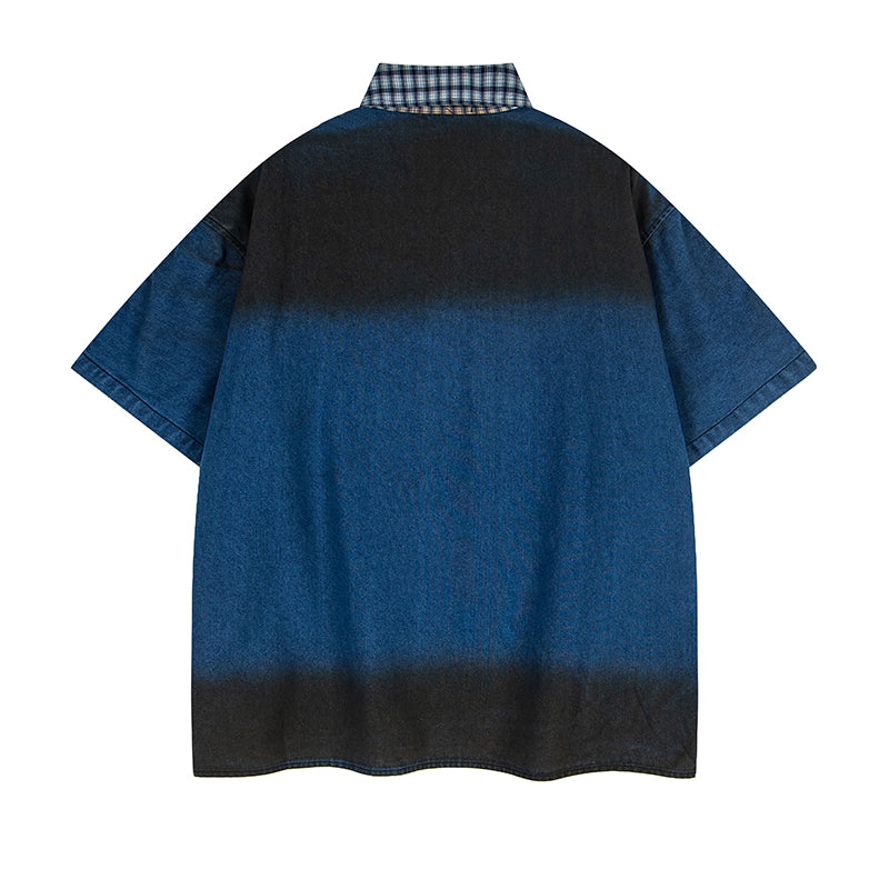 Unisex vintage T-shirt Polo shirt with a stand-up collar