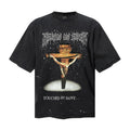 Saint Michael T Shirts Gothic Metal Font Jesus Cross Distressed Streetwear