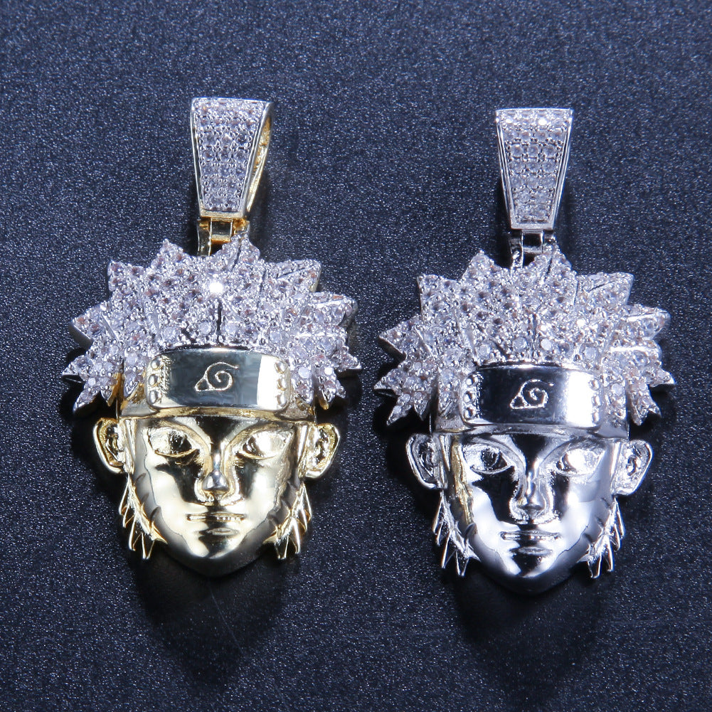 Jewelry Zircon Pendant Two Color Electroplating 14K Spectrum Far East