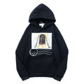 Denim Tears Hoodie Y2K Heavyweight Religious Black Madonna Stamp Printed Oversized Streetwear Hoodie