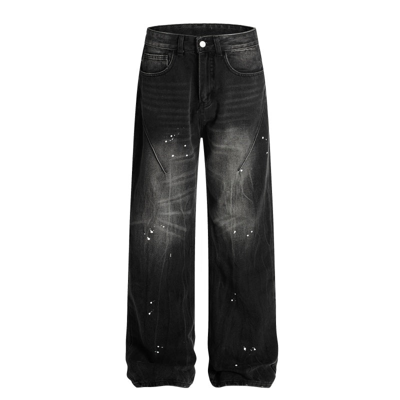 American-style streetwear harem pants Curved Stitch Panel Relaxed Bottoms