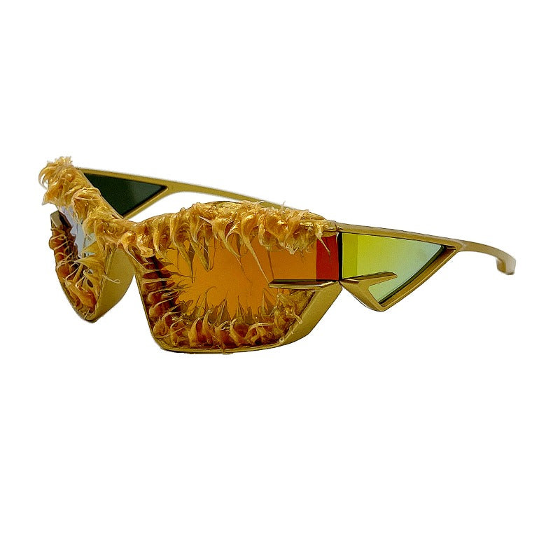 Trendy punk glasses special-shaped epoxy y2k