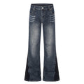 American-style streetwear harem pants Sandblasted Texture Distressed Pocket Stitch