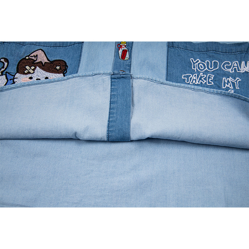 Unisex vintage T-shirt Polo shirt with a stand-up collar