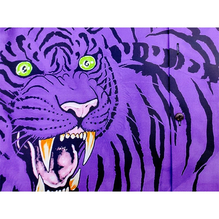 GUILTYPARTIES TIGER Shirts 22SS Cloud Tiger TIM LEHI Dragon Tiger Casual Short Sleeve Hawaiian Shirt Men and Women