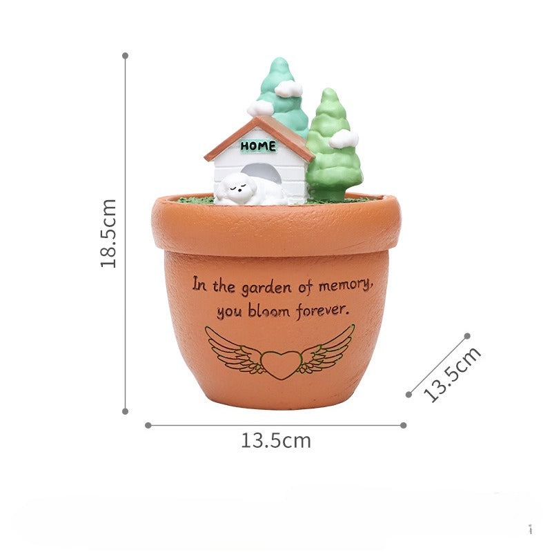 Pet Grave Marker Pet Funeral Urn Storage Container Cat and Dog Love Pet Cremation Urn Memorial Supplies