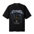 Saint Michael T Shirts Solid Black Lightning Demon Rider Thrash Metal Band Front Print Graphic