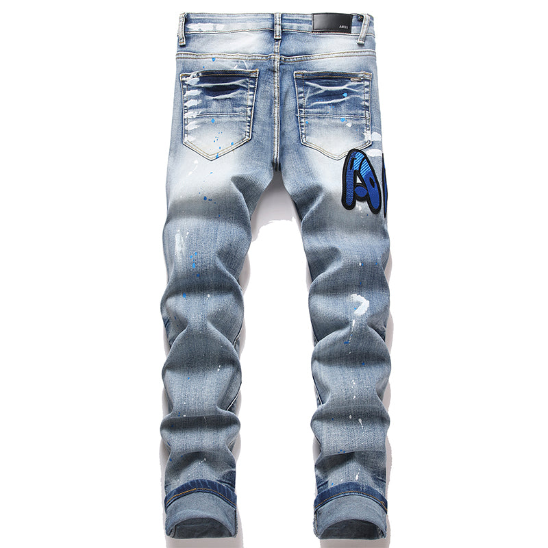 AMIRI Jeans High-quality distressed pure cotton