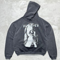 Unisex Vintage Hoodie  Vertical-crack print; Asut enzyme-abrasion wash for a natural, faded look; pockets removed after washing.