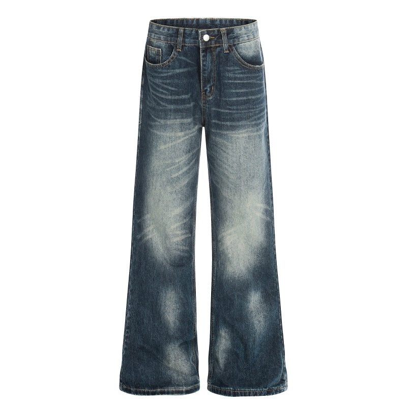 American-style streetwear harem pants Aged Gradient Distressed Outfit