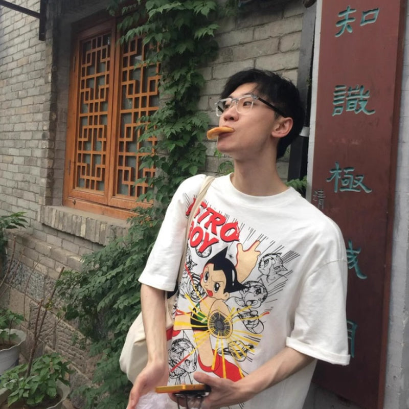 Mens T-shirt Astro Boy cartoon print